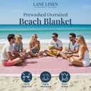 LANE LINEN Beach Vacation Essentials Blanket- Large Beach Blanket Sandproof with Quick Dry Comfort 82"x82", Perfect for Family Vacations, Park Outings, or Social Games – Candy Pink