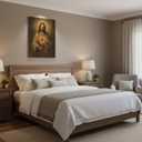 Sacred Heart of Jesus Wall Art Christian Jesus Divine Mercy Portrait Picture Painting Wall Decor Poster Print Artwork for Bedroom Office Living Room Home Decoration