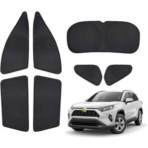 T TGBROS Windshield Sun Shade for Toyota RAV4 2019-2025 2026 Car Window Shades Thicken UV Block and Blackout Privacy Foldable Sunshades 7PCS Accessories Keep Cool Sun Visor Covers