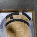 3 Panel Room Divider Screen and Folding Panel Screen in Arch Shape and High Low Design, Double Sided Rattan Divider for Room Separation,70.9" H x 53.1" W