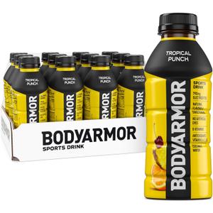 BODYARMOR Sports Drink, Tropical Punch Electrolyte Drink, 16 Oz (12 Pk)
Coconut Water Hydration Drink, Flavored Water Sport Beverage, 790mg Electrolytes, Natural Flavors & Sweeteners + Antioxidants