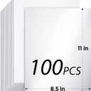 CreGear 100 Sheets White Shimmer Cardstock Printer Paper 8.5 x 11, 78lb/210gsm Glossy Card Stock, Premium Pearl Cardstock, Double Side Pearlescent Paper for DIY Craft, Christmas Card Making,Invitation