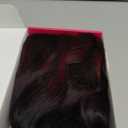 Black Mixed Red Lace Front Wig for Women 5x4x1 Lace Hairline Long Wavy Middle Part Glueless Wear and Go Wig Heat Resistant Synthetic Wigs for Daily Party Use 24IN