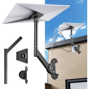 Starlink Gen 3 Mount - 180Adjustable Wall Roof Mounting Kit with V3 Adapter,Bracket for Starlink Gen 3Includes Accessories for Starlink Standard Dish (Black)