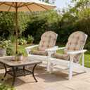 Enipate Weather Resistant Adirondack Chair Cushions High Back Indoor Outdoor Patio Tufted Lounge Cushion Seat Pads, Beige