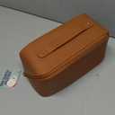2 Pack Personalized Makeup Bag for Women - Customized Large Travel Cosmetic Bag with Initial and Name - Premium PU Leather Toiletry Bag with Compartments and Handle for Travel Essentials & Gifts (orange)