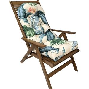 Indoor/Outdoor Rocking Chair Cushion Waterproof 43.3×19.7in-All Weather Patio&High Back Chair Cushions with Ties,Thicken Outdoor Garden Furniture Chair Pads Replacement (Hawaiian)