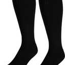 NuVein Compression Socks, 20-30 mmHg Support for Men, Padded Cushion Foot, Knee High, Closed Toe, Black, X-Large