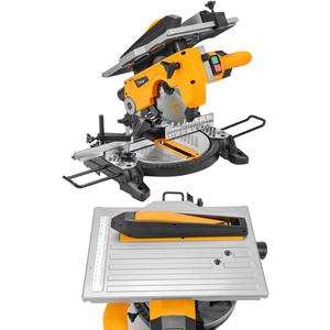 Hoteche 8-1/4-Inch 2-in-1 Compound Miter Saw & Table Saw – 10A Dual-Function Power Tool for Wood and Metal Precision Cutting