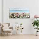 Waowumar Flowers Wall Art Modern Landscape Painting Floral Canvas Pictures for Bedroom Colorful Blossom Wildflowers Living Room Wall Dcor 40x20 Inch