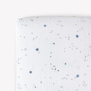 Little Unicorn Premium Crib Sheet | Breathable & Super-Soft Muslin Fabric (Shooting Stars)