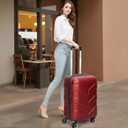 TILYMOL Hardside Carry On Luggage 22x14x9 Airline Approved with Spinner Wheels, Lightweight 20-inch Carry-On Suitcase for Men & Women, Red