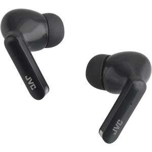 JVC Ultra Compact True Wireless Earbuds Headphones, Total 12 Hour Battery Life, Sound with 13mm Driver, USB-C Connection - HAB5TB (Black)
