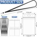400 Pack Neck Lanyard Bulk with ID Card Holder Lanyards for ID Badges Vertical Name Badge ID Card Holders Flat Neck Lanyards with Clip for Nurses Teacher Students, Black