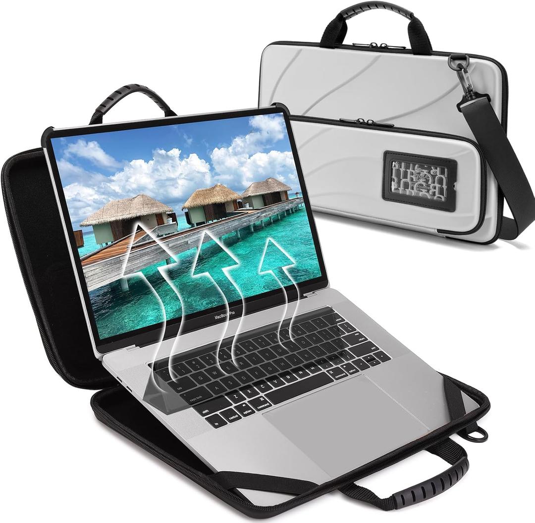 BUG 17.3 Inch Laptop Case Hard Shell, Protective Laptop Carrying Case with Stand for Heat Dissipation