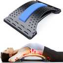 Back Stretcher for Lower Back Pain Relief, 3 Level Adjustable Lumbar Back Cracker Board, Back Cracking Device, Back Massager for Scoliosis, Spine Decompression (Black)