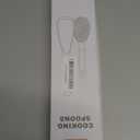 Cooking Spoon Multifunction Spoonula Silicone Spatula Spoon 2-Pack, Dual-Use Heat Resistant 446F, BPA-Free Non-Toxic Wooden Handle Rice Spoon Set for Non-Stick Cookware & Rice Cookers (Black)