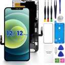 for iPhone 12/12 PRO Screen Replacement, 6.1 inch 3D Touch LCD Display Full HD Repair kit Genverdix, Digitizer Assembly with Tools Set, Tempered Glass Screen Protector, Waterproof Frame Adhesive