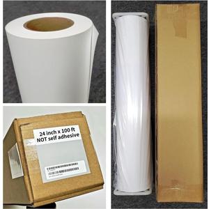 RCdepot1-1 x 24 inch x 100 ft Matte Polypropylene Banner roll (NOT self adhesive) film poly Vinyl Waterproof 2 inch core, Wide Format Inkjet print poster signs pvc