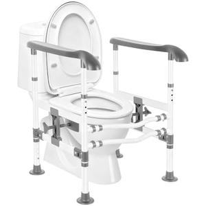Amazon.com: NnsZenith Toilet Safety Rails for Seniors,Non-Slip Handles,Supports 380LB,Adjustable Height and Width for Elderly & Handicap& Disabled,Fits Most Toilets : Health & Household