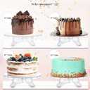 NWK 12inch Lighted Clear Cake Stand Plate Holder with String Lights Fit for 6inch, 8 inch, 10 inch, 12 inch Cakes for Wedding Birthday Cake Decorations