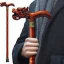 Wooden Cane, Hand Carved High-end Walking Cane for Men and Women, Lightweight Design Support Up to 500lbs Dragon Canes for Seniors, Suitable for Discerning Personal and Gift Use