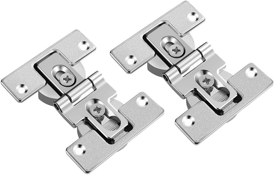 2pcs Inner Opening Folding Door Hinge 180 Degree Flat Hinge Wardrobe Folding Door Sliding Door Double Cup Folding Hinge Concealed Folding Door Sliding