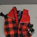 Dog Coat with Harness,Small Dog Winter Coat,Doggie Jackets with Built in Harness,Adjustable Warm Jacket for Medium Large Dogs,Pet Puppy Cold Weather Coats for Dogs Waterproof (PlaidRed, Medium)