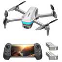 SIMREX GPS Drone with Camera for Adults 4K, Brushless Motor Drones for Beginners ,5G WiFi FPV Foldable, Auto Return , Optical Flow & Altitude Hold,Gesture Control,Follow Me, Waypoint Flight, Toys Gifts for Teen Boys (Gray)