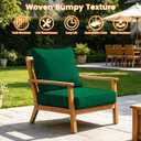 Olefin Deep Seat Cushion, Water Resistant Patio Cushion Dark Green 24x24x4