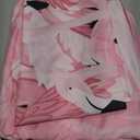 AILONEN Flamingo Fitted Sheet Twin XL Size, Tropical Pattern Bed Sheets for Kids Girls Teens, 3 Piece Bedding Decor Set With 1 Fitted Sheet and 2 Pillow Cases (T9)