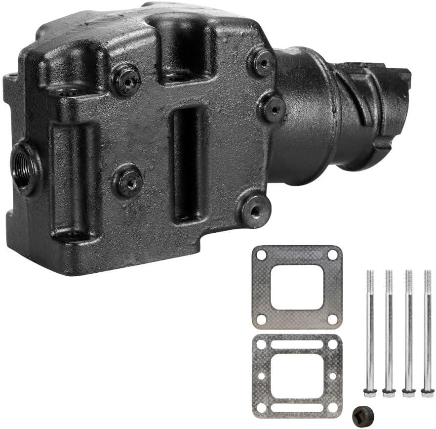 Marine Exhaust Riser Elbow Fits V6 V8 Mercruiser Engines Manifold Elbow 1981-2002 Replaces 8079882A 807988Q03 807914A1 44354, W/Gaskets & Bolts