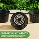 Weysat 8pcs Pond Plant Baskets Hydroponic Baskets 8.3 Inch Round Aquatic Plant Net Pot Large Plastic Net Container Black Mesh Pond Container for Hydroponics Live Aquarium Nursery Grow