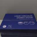 SHAMANDA Brass Rainfall Shower System, Luxuly Bathroom Shower Faucet Combo Set Brushed Gold(Including Rough-In Valve Body and Trim), L70001-3