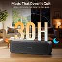 FULMINARE Portable Bluetooth Speaker for Home, Wooden Housing, 50W Deep Bass Stereo Sound, Bluetooth 5.3, 30H Playtime, 4-in-1 Playback, IPX5 Waterproof for Indoor & Outdoor Use