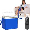 Ice Machine for Knee After Surgery FSA Cold Therapy Machine with Auto Timer, Leak-Proof Reinforced Bucket & Adjustable Flow for Knee Replacement and Multi-Joint Recovery, HSA Eligible