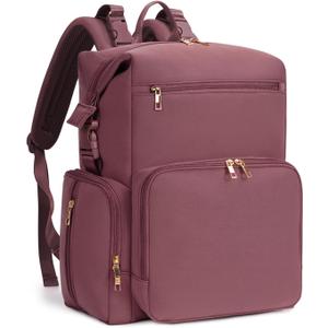 CEI-CEI Neoprene Diaper Bag Backpack with Changing Pad, Large Newborn Baby Maternity Bags Travel Tote with Insulated Pockets (Pink)