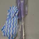 Hands Free Flat Mop,Cloth Changing Mini Mop,27inch Long Handle Mopping Stick,360° Swivel Head,Dry and Wet Use,Ideal for Tight Corners,Tile,and Hardwood(Purple,6 Cloth)