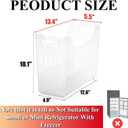 Peohud 3 Pack Freezer Organizer Bins with Wheels, Clear Plastic Pantry Storage Organizer with Handle, Tall Narrow Kitchen Organization Rolling Bins for Fridge, Cabinet, Bathroom, Under Sink, Office