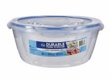 BPA-Free Durable Plastic Food Storage Container, 2 Pack