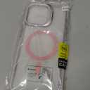 WOGROO iPhone 15 Pro Max Case [Compatible With MagSafe], Magnetic Kickstand for Women Girls, 6.7", Clear Pink