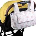 Universal Stroller Organizer with Insulated Cup Holder and Phone Bag, Stroller Bag Caddy Organizer Accessories for Stroller like Uppababy, Baby Jogger, Britax, BOB, Umbrella and Pet Stroller