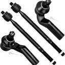 SCITOO 4pcs Front Suspension Kit Inner Tie Rod End Outer Tie Rod End Fit 2004-2013 For Mazda 3 2009-2013 For Mazda 3 Sport 2006-2017 For Mazda 5