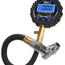 Digital Tire Pressure Gauge 200 PSI - Accurate Air Pressure Gauge for Tires with Easy-to-Read Numbers & 45 Angle Chuck