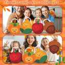 SilTriangle 24 Pcs Thanksgiving Non Woven Gift Bags with Handles Large Reusable Fall Treat Goodie Bags Bulk Autumn Candy Treat Tote for Thanksgiving Party Favor Supplies(Crops,12.6 x 11.02 in)