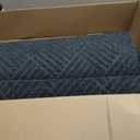 Indoor Outdoor Runner Rug 2 x 6 ft, Gray Non Slip Rubber Backed Floor Runner, Low Profile Area Carpet for Hallway, Kitchen, Entryway, Balcony, Garage, Stairs & Laundry, Geometric