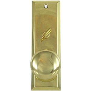 Mortise Lock Escutcheon Plate 2-1/4" X 7" With Brass Door Knob & Turner #3002