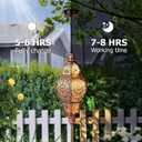 Hanging Solar Lantern Outdoor Decor, Moroccan Solar Lights for Outside Garden Decorations, Waterproof Solar Lanterns Garden Gifts for Mom, Women, Patio, Yard Ornament (Coppers)