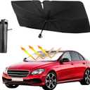 Car Windshield Sunshade Umbrella, 55"X31.5" Foldable Umbrella Sunshades for Car Front Windshield Universal for Most Cars, SUV (Open Design)