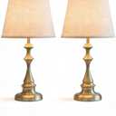 Touch Control Medium Table Lamps Set of 2, 20.47" Rustic Bronze Bedside Lamps with Linen Shade, Farmhouse Nightstand Lamps for Bedroom, Living Room End Table, Entryway